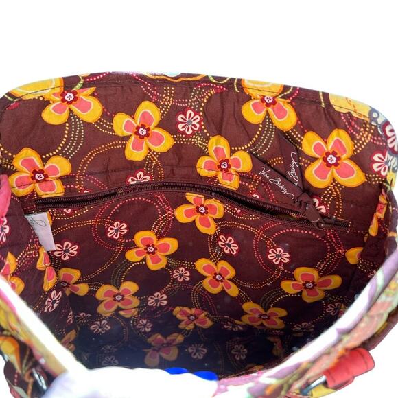 Vera Bradley Perfect Pocket Tote in Buttercup Shoulder bag large top - Picture 5 of 7